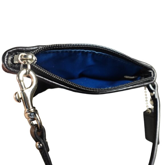 Coach Signature Wristlet / Mini Shoulder Bag – Black & Silver - Picture 6 of 6